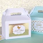 Personalized Metallic Foil Mini Gable Boxes (set of 12) - Baby