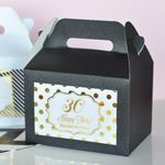 Personalized Metallic Foil Mini Gable Boxes (set of 12) - Birthday