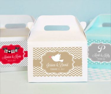 Personalized Theme Mini Gable Boxes (set of 12)
