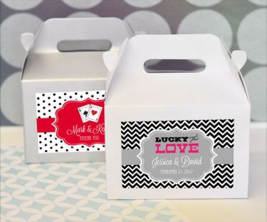 Personalized Vegas Mini Gable Boxes (set of 12)