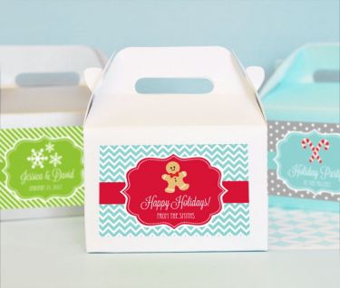 Personalized Winter Mini Gable Boxes (set of 12)