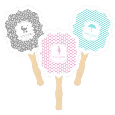 Personalized Paddle Fans - MOD Pattern Baby
