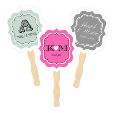 Personalized Paddle Fans - Wedding