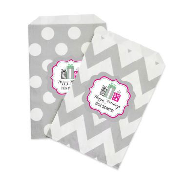 Personalized Holiday Party Goodie Bags (set of 12)