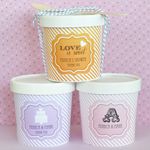"Love is Sweet" Mini Ice Cream Containers