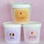 Personalized Birthday Mini Ice Cream Containers