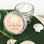 Personalized Tropical Beach Small 4oz Mason Jars