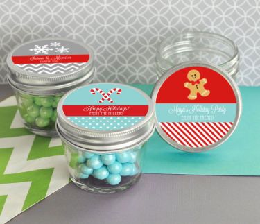 Personalized Winter Small 4 oz Mason Jars