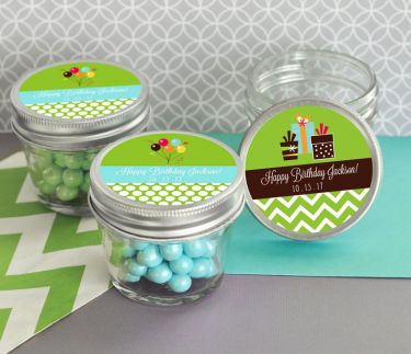 Personalized Birthday Small 4 oz Mason Jars