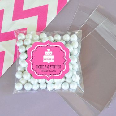 Personalized MOD Theme Silhouette Clear Candy Bags (Set of 24)