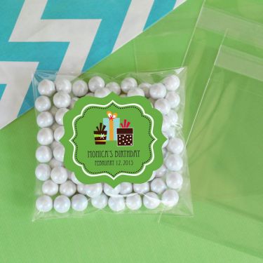 Personalized Birthday Clear Candy Bags (Set of 24)
