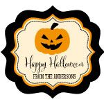 Personalized Classic Halloween Frame Labels