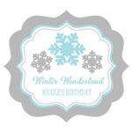 Personalized Winter Wonderland Party Frame Labels