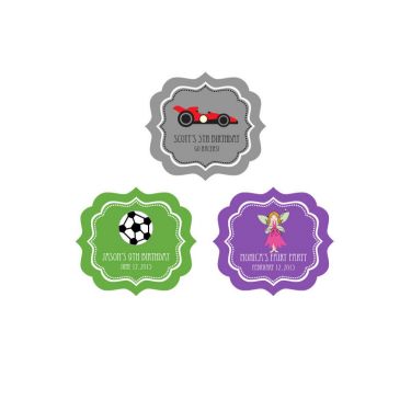Personalized MOD Kid's Birthday Frame Labels