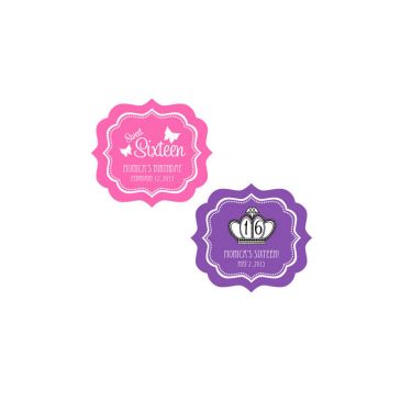 Personalized Sweet 16 or 15 Frame Labels