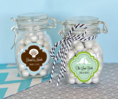 Personalized MOD Pattern Theme Glass Jar with Swing Top Lid - SMALL