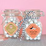 Personalized Theme Glass Jar with Swing Top Lid - SMALL