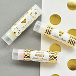 Personalized Metallic Foil Lip Balm Tubes - Baby