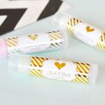 Personalized Metallic Foil Lip Balm Tubes - Wedding