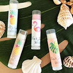 Personalized Tropical Beach Lip Balm Tubes
