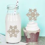 Glitter Snowflake Stickers (set of 24)