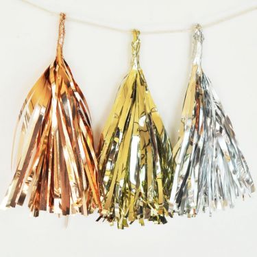 Metallic Mini Tassels Garland, Metallic Mini Tassels, Metallic Tassels  Garland