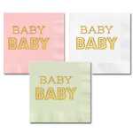 Metallic Gold BABY Napkins (set of 25)