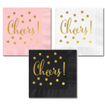 Metallic Gold CHEERS Napkins (set of 25)