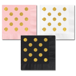 Metallic Gold DOTS Napkins (set of 25)