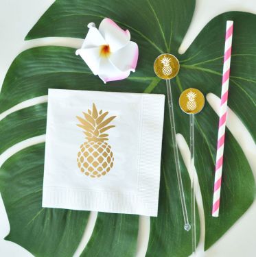 Metallic Gold Pineapple Napkins (set of 25)