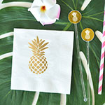Metallic Gold Pineapple Napkins (set of 25)