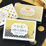 Metallic Foil Personalized Wedding Match Boxes (set of 50)