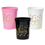 Gold CHEERS Party Cups (set of 25)