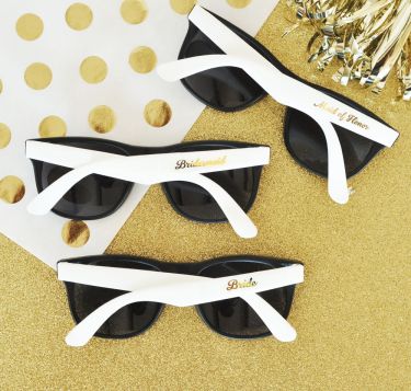 Wholesale Wedding Favors Party Favors by Event Blossom White Bridal Party Sunglasses set of 6