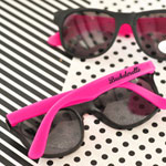 Hot Pink & White Bachelorette Party Sunglasses (set of 6)