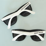 White Groom & Groomsman Sunglasses (set of 6)