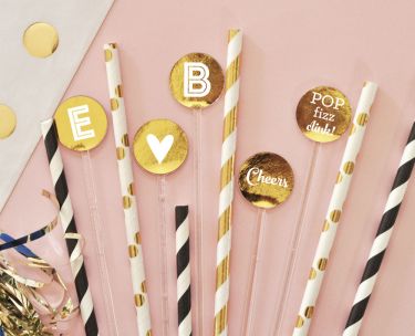 Metallic Foil Drink Stirrers (set of 25)
