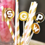 Metallic Foil Drink Stirrers (set of 25)