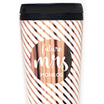 Metallic Foil Travel Coffee Mug - Wedding