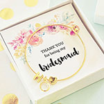 Gold Monogram Bracelet - Floral Insert