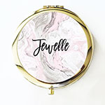 Personalized Pink Marble Compacts