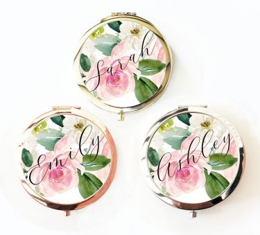 Personalized Spring Rose Compacts