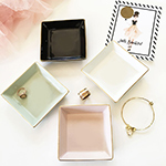Blank Gold Rim Ring Dishes