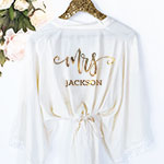 Mrs. Personalized Cotton Lace Robes
