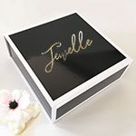 Black Gift Boxes - Gold Text