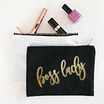 Boss Lady Canvas Cosmetic Bag