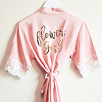 Cotton Lace Flower Girl Robes