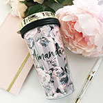 Rose Garden Travel Tumblers - Gold Lid