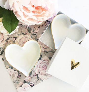 Blank Heart Shaped Ring Dish