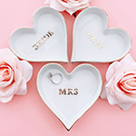 Wedding Heart Ring Dish